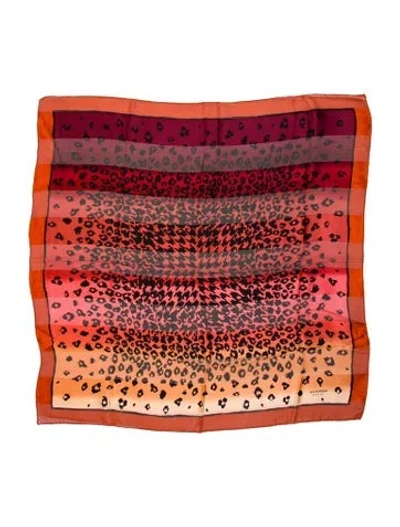 Pre-owned Jean Louis Scherrer Printed Scarf In Orange