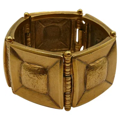 Pre-owned Jean Louis Scherrer Vintage Gold Tone Bracelet In Multi