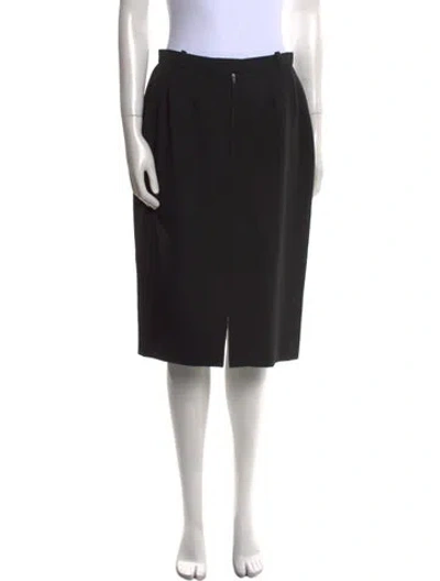 Pre-owned Jean Louis Scherrer Vintage Knee-length Skirt In Black