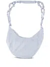 Jean-luc A. Lavelle Stripe Torsade Shoulder Bag In White