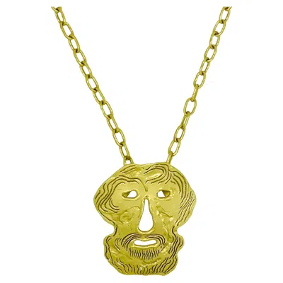 Pre-owned Jean Mahie 22k Gold  Figural Pendant Necklace In Multi
