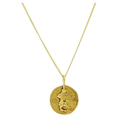 Pre-owned Jean Mahie 22k Gold Sculptural Abstract Pendant, 22k Chain (unbranded) Necklace In Multiple