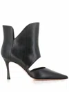 Jean-michel Cazabat Cut-out Detailing Leather Boots In Black