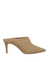 Jean-michel Cazabat Woman Mules & Clogs Beige Size 11 Textile Fibers In Beige