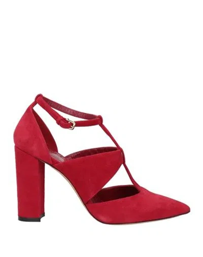 Jean-michel Cazabat Woman Pumps Red Size 7 Leather