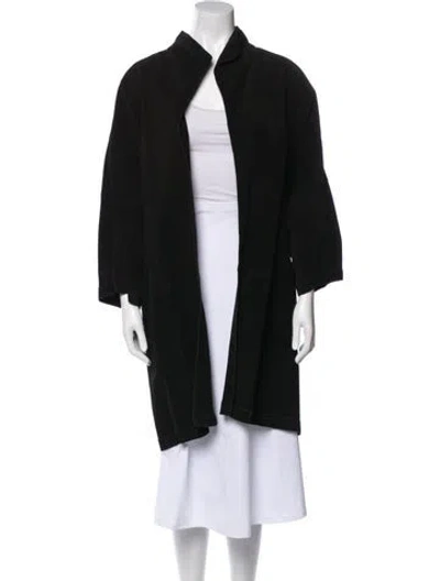 Pre-owned Jean Muir Leather Coat In Black