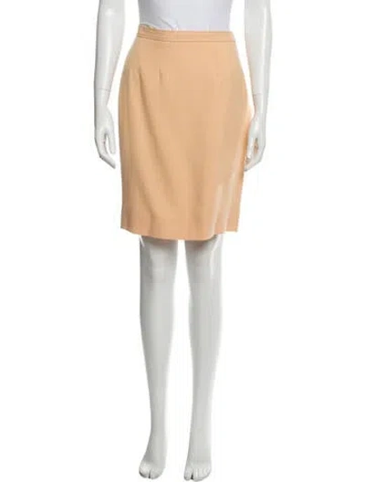 Pre-owned Jean Muir Silk Knee-length Skirt In Orange