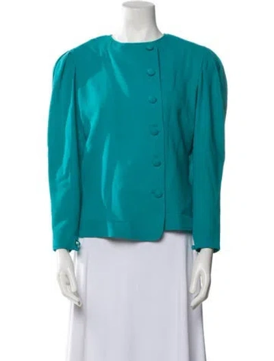 Pre-owned Jean Muir Vintage 1980's Jacket In Blue