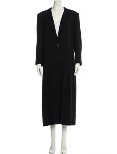 Pre-owned Jean Muir Wool Coat In Black