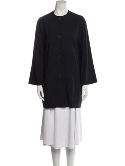 Pre-owned Jean Muir Wool Jacket In Blue