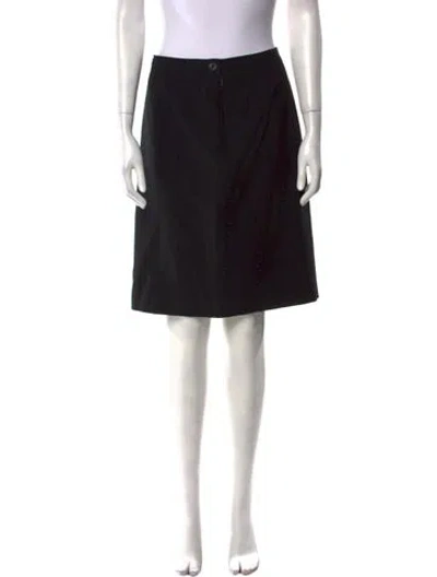 Pre-owned Jean Muir Wool Knee-length Skirt In Black