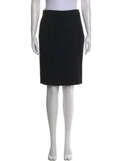 Pre-owned Jean Muir Wool Knee-length Skirt In Black
