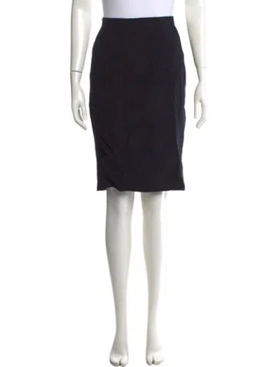 Pre-owned Jean Muir Wool Knee-length Skirt In Black