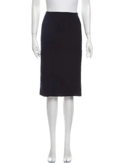Pre-owned Jean Muir Wool Knee-length Skirt In Blue