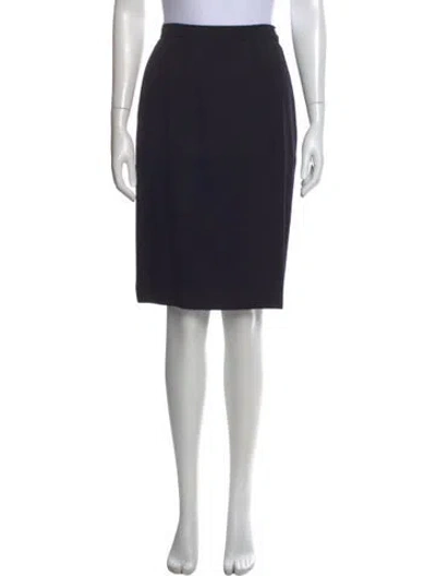 Pre-owned Jean Muir Wool Knee-length Skirt W/ Tags In Blue