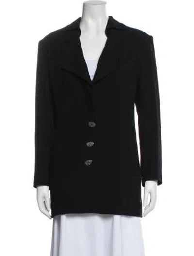 Pre-owned Jean Muir Wool Peacoat In Blue