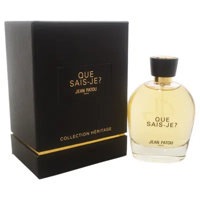 Jean Patou Ladies Que Sais-je Edt Spray 3.4 oz Fragrances 5050456021932 In Transparent