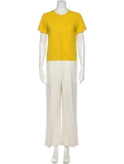 Pre-owned Jean Patou Vintage Late 1960's - Early 1970's Jumpsuit In Yellow