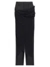 Jean Paul Gaultier Black Wool Trousers With Tulle Draping Detail