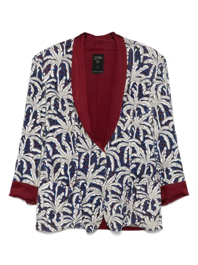 Pre-owned Jean Paul Gaultier 1980s Printed Blazer In 蓝色