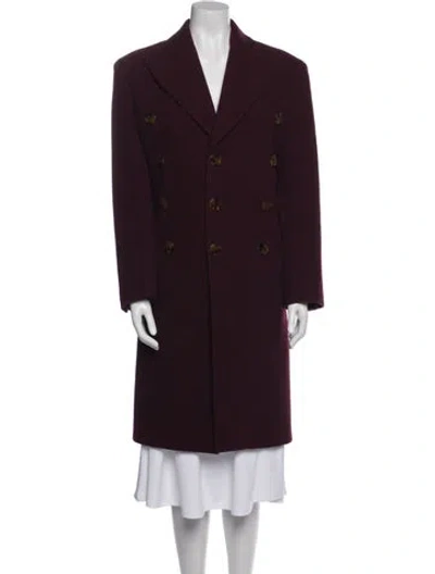 Pre-owned Jean Paul Gaultier 1990's Femme Peacoat In Burgundy