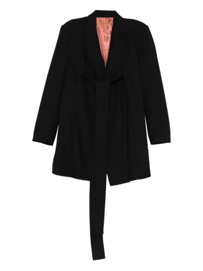 Pre-owned Jean Paul Gaultier 1990s Belted Blazer In Black
