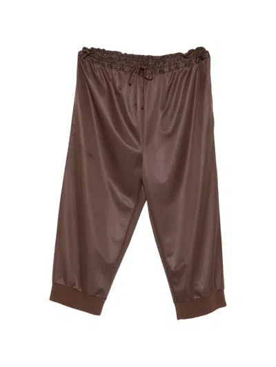 Pre-owned Jean Paul Gaultier 1990s Drawstring-waist Track Pants In Brown