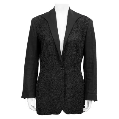 Pre-owned Jean Paul Gaultier 1990s  Beaded Embellished Black Blazer