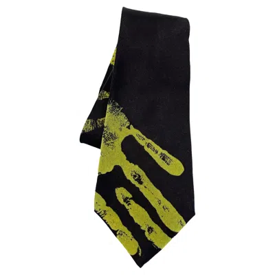 Pre-owned Jean Paul Gaultier 1990s  Hand Print Tie In Black