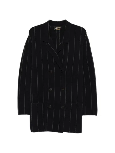 Pre-owned Jean Paul Gaultier 1990s Pinstripe Double-breasted Jacket In Gray