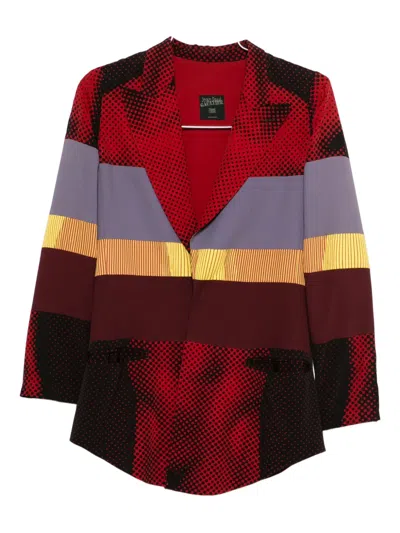 Pre-owned Jean Paul Gaultier 1996 Tromp L'oeil Print Jacket In Red
