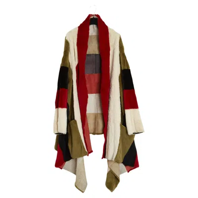 Pre-owned Jean Paul Gaultier 1999 Manteau Reversible Tu Tricolor Suede Runway Maxi Coat Os In Brown