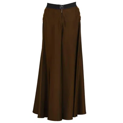 Pre-owned Jean Paul Gaultier 2000's Gaultier Brown Maxi Skirt