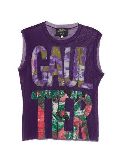 Pre-owned Jean Paul Gaultier 2000s Logo-patch Tank Top In Purple