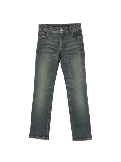 Pre-owned Jean Paul Gaultier 2000s Whiskering Effect Jeans In Blue