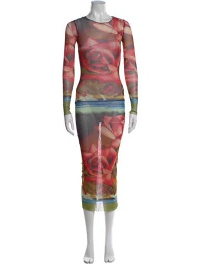 Pre-owned Jean Paul Gaultier 2024 Long Dress In Red