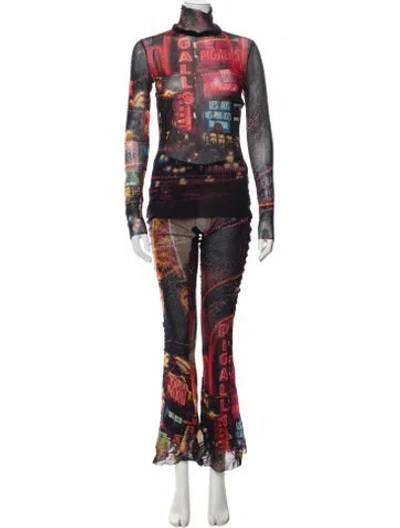 Pre-owned Jean Paul Gaultier 2024 Printed Pant Set In Multi