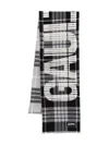 Jean Paul Gaultier Logo-jacquard Scarf In Black  