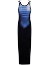 Jean Paul Gaultier Long Fitted Sleeveless Dress In Black  