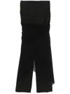 Jean Paul Gaultier Tailored Pant With Mesh Sarong In Black