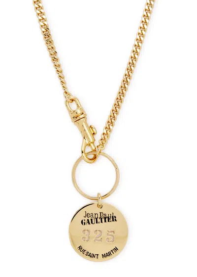 Jean Paul Gaultier 325 Logo Chain Necklace In Neutral