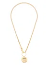 Jean Paul Gaultier Coin Pendant Necklace In Gold