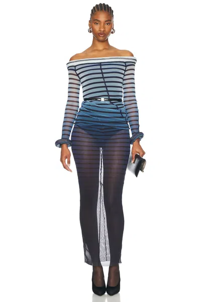 JEAN PAUL GAULTIER 3D COLLAR AND CUFF LONG DRESS