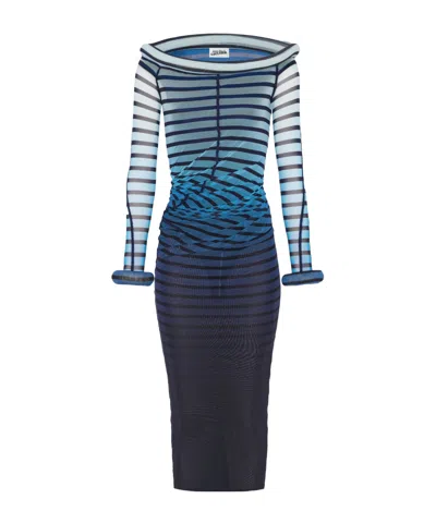 JEAN PAUL GAULTIER 3D STRIPED DRESS