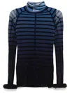 Jean Paul Gaultier 3d Striped Top In Blue