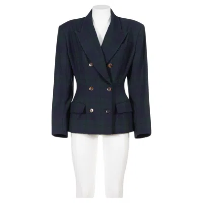 Pre-owned Jean Paul Gaultier 80's Iconic Hourglass Double Breasted Blazer In Black