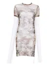 Jean Paul Gaultier Abstract-pattern Print Mini Dress In Neutral