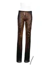 Jean Paul Gaultier Abstract-pattern Print Trousers In Black