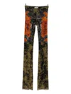 Jean Paul Gaultier Abstract-pattern Print Trousers In Black