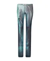 Jean Paul Gaultier Mesh Pants Printed Medaillon Woman Indigo In Blue